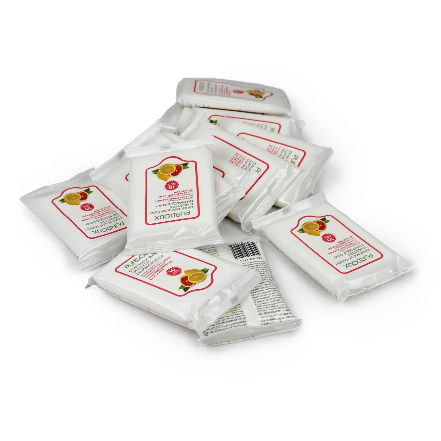 Purdoux Citrus CPAP Mask Wipes – Travel Pack